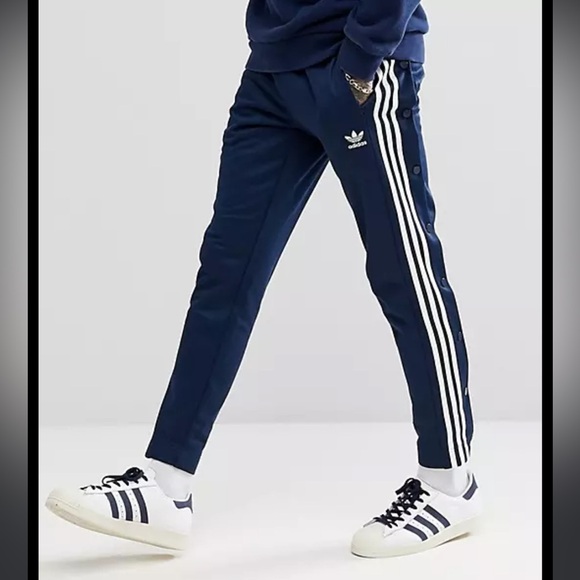adidas Originals adicolor Popper Sweatpants In Navy - Extra‎ Large - Picture 1 of 6